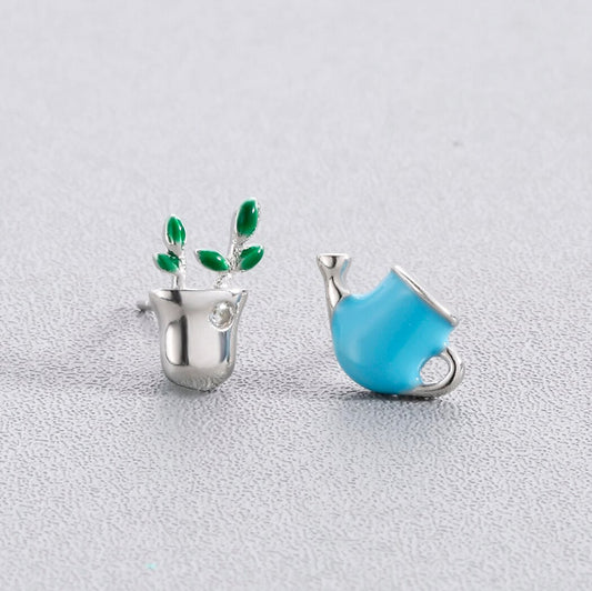 Asymmetric Watering Can Earrings VIP