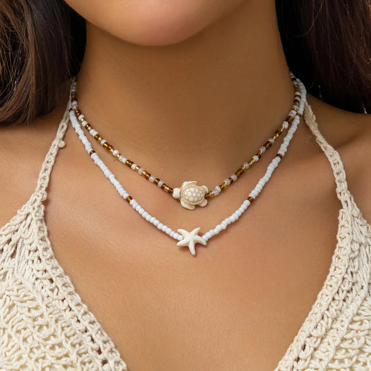 Beach Shell Turtle Necklace VIP